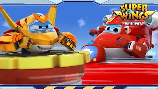 Spinning Tops | Super wings season 5 | Super wings super pets | EP40