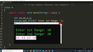 Java program to print all prime numbers between two numbers | Learn Coding