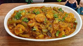 Brinjal and Prawns  Curry | 👌 నోరూరించే వంకాయ  రొయ్యల కూర 😋  #food #indiancuisine #andhrafood#prawns