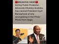 Public Protector has cleared President Cyril Ramaphosa of any wrongdoing in Phala Phala Farm Saga