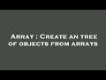 Array : Create an tree of objects from arrays