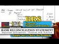 [#1] Bank Reconciliation Statement || BRS || Basics with [solved problem] || by kauserwise