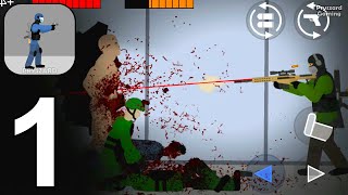 Flat Zombies: Defense \u0026 Cleanup - Gameplay Walkthrough Part 1 Office \u0026 Corridors (iOS, Android)