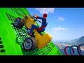 الأبطال الخارقين على القضبان دوامة قمع جسر spider man on motorcycle in spiral🐱‍🚀 bridge stunt ride