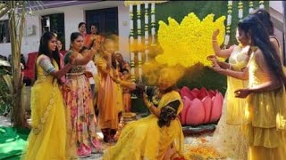 ಅರಶಿನ ಶಾಸ್ತ್ರ | Haldi ceremony | sister wedding | 2022 |  #wedding #haldi #kannadavlogs