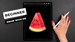 A REAL Procreate Beginner Tutorial 🍉 | Draw as a Professional Artist