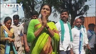 Jagan Reddy's Sister's 4,000 Km Telangana Foot March In Challenge To KCR