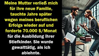 Meine Mutter forderte 70.000 $/Monat für Stiefkinder. Wurde gewalttätig, als ich ablehnte.