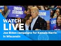 Live: President Joe Biden campaigns for Kamala Harris in Wisconsin, touts 