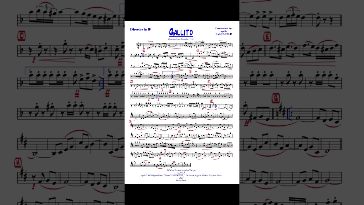 Gallito Pasodoble Chords Chordify