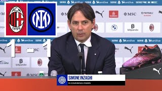 Simone Inzaghi conferenza stampa Post Milan 1 vs 1 Inter 02/02/2025