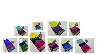 🇮🇳Mysore Pure Crepe Silk sarees24/3Color 3DBentex Border/Silk mark certified/D120gm/11500#9972145452