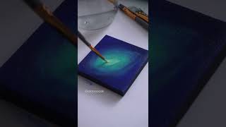 Galaxy Acrylic Painting for Beginners | Mini Canvas Painting Ideas #shorts #art #painting