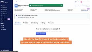For Application Partners: Clever App Dashboard demo