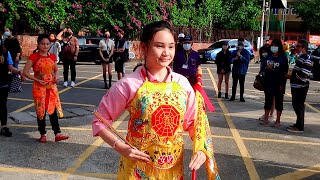 全紀錄【高顏值美女鳳凰母娘/正妹準提佛母/起乩降駕參禮腳步輕盈溫柔婉約/王爺降駕起乩氣勢威猛以淨香洗臉持燃香參禮/殿內退駕】麻豆代天府進香團/板橋無極明緣宮