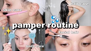 SELF CARE PAMPER ROUTINE & BEAUTY MAINTENANCE | Hair Care, Skin Care, Facial Hai