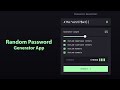 Random Password Generator using HTML CSS and JavaScript