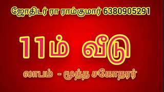 11ம் வீடு / லாபம் / மூத்த சகோதரர் / 11th house / Profit / elder brothers or sisters