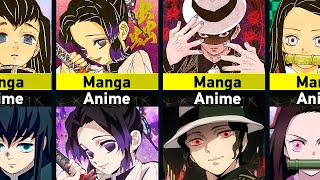 Comparison of Demon Slayer Characters in Anime and Manga