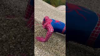 Spiderman’s Head Stuck In Sand