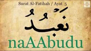learn how to recite Al Fatihah -  Word by Word Transliteration - Memorisation made easy