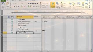Microsoft Project 2010 - Creating a task list