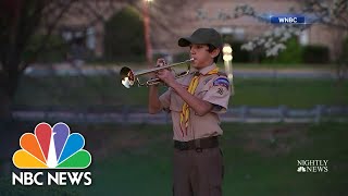 Boy Scout Plays Moving Tribute To Veterans Who Died From Coronavirus | NBC Nightly News