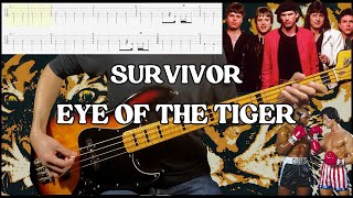 Survivor - Eye Of The Tiger Bass Cover (With Tabs & Backing Track)