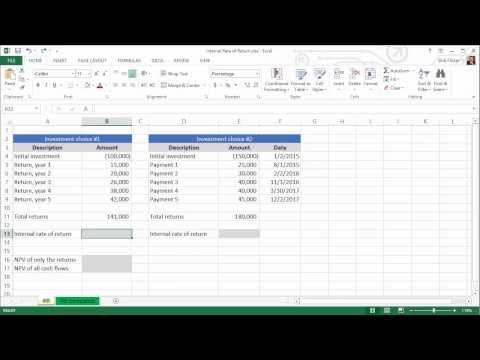 Spreadsheets for Finance: Calculating Internal Rate of Return Spreadsheets for Finance: Calculating Internal Rate of Return
