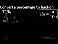 71% to fraction 71 percent to fraction convert percentage to fraction