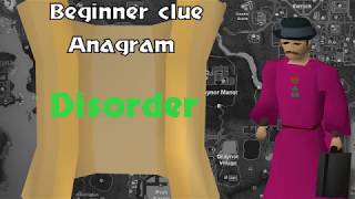 Disorder ~ Beginner Clue Anagram OSRS