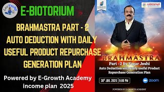 e-Biotorium BRAHMASTRA Part - 2 Auto Deduction with Daily useful Product Repurchase Generation Plan