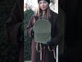 Жіночий шкіряний рюкзак Пейзаж ручної роботи оливковий vector leather craft