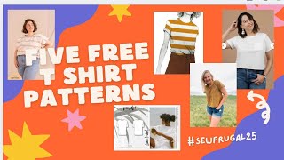 FIVE FREE T SHIRT PATTERNS! | Sew Frugal Challenge 2025