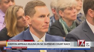 Griffin appeals ruling in NC Supreme Court race