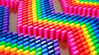 40,000 RAINBOW Dominoes! - A Satisfying Domino Screenlink