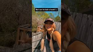 But can he bait a hook?🎣 #countrymusic #country #music #countrygirl #countryboy #countrysong #song