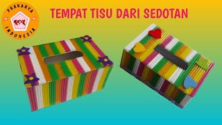 Membuat Tempat Tisu Dari sedotan Prakarya SD kelas 3 semester Ganjil-genap