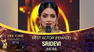 Sridevi WON Best Actress Award | MOM Movie | Zee Cine Awards 2018
