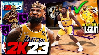 How To Make The MOST OFFICIAL 6'9 LeBron James Build In NBA 2K23 w/ 99 Driving DUNK  & GOLD BULLY