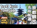 🇯🇵4K Top40 Kyoto Travel Guide 京都観光名所40選 Japanese garden 旅行 四季 スポット 桜 紅葉 新緑 青もみじの名所 額縁庭園 和風庭園 絶景 日本庭園