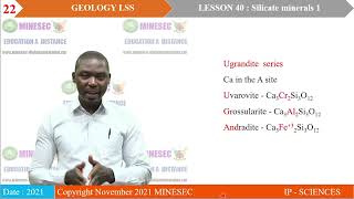 IP-SC GEOLOGY LSS4 Lesson 40 Silicate minerals 1