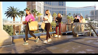 Walking Las Vegas Strip In 4k Sunday In December