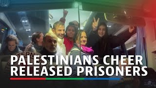 Palestinians cheer released prisoners