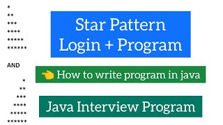Star pattern Type - 1 (Logic + Program) in Java || Right Triangle Star Pattern in java || Interview