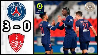 Paris Saint-Germain 3 - 0 Stade Brestois 29 | Résumé et Buts | Ligue 1