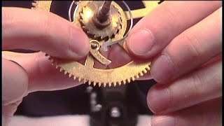 Clock Repair Basics. Repair and restoration of the Click on a Mainspring Ratchet Wheel.