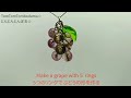 timelapse japanese lampworking a grape pendant 【早回し】バーナーワーク ぶどうのペンダント