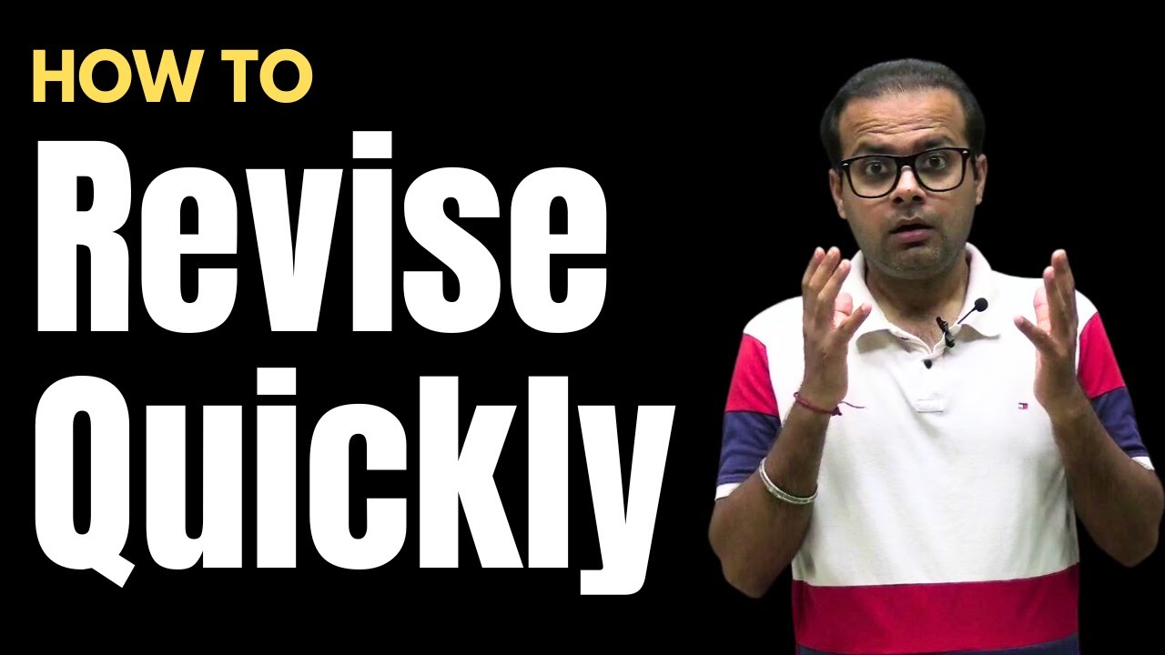 How To Quickly Revise JEE Syllabus - YouTube