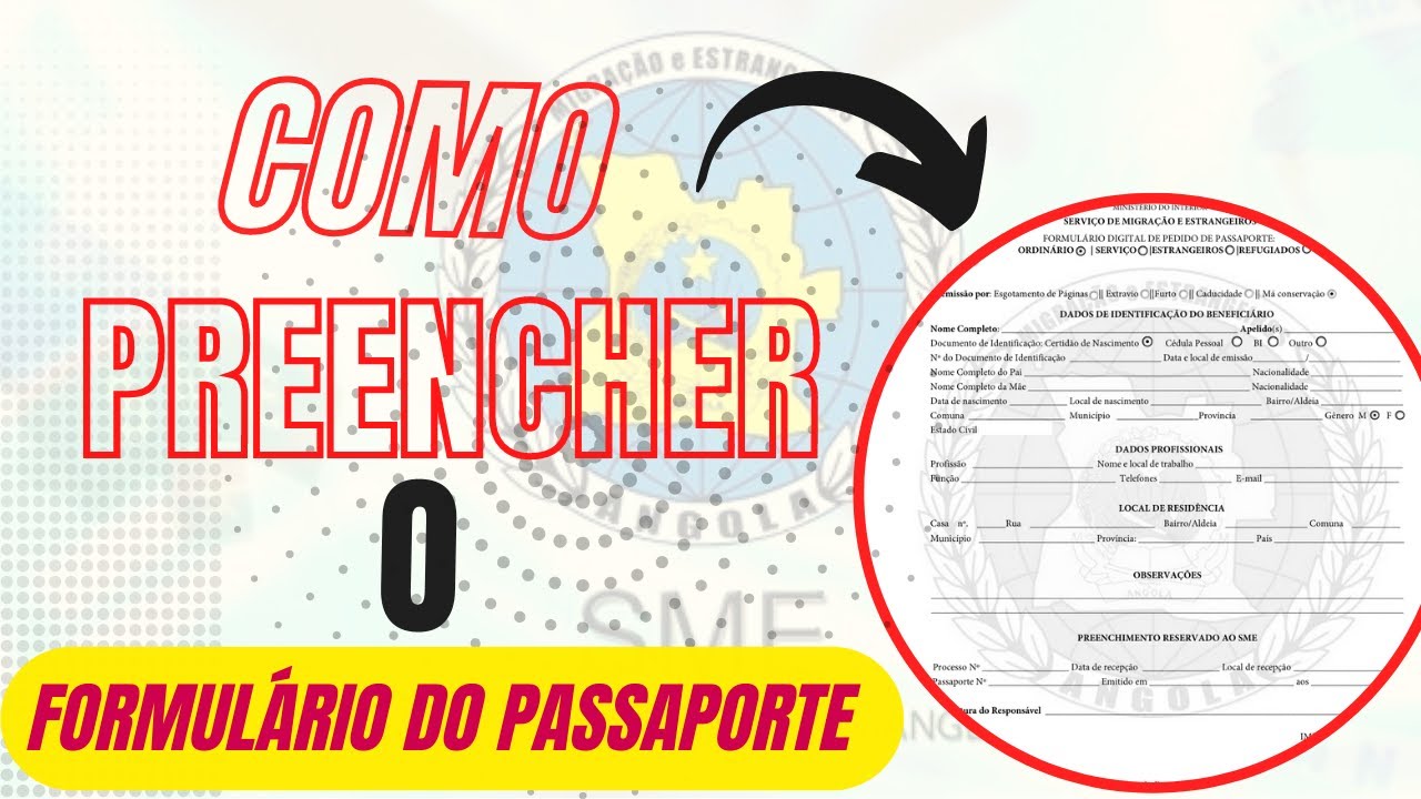 Como Preencher O Formulário De Solicitação Do Passaporte - YouTube